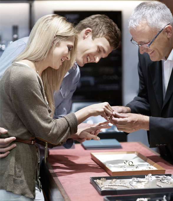 Couple is learning about rings