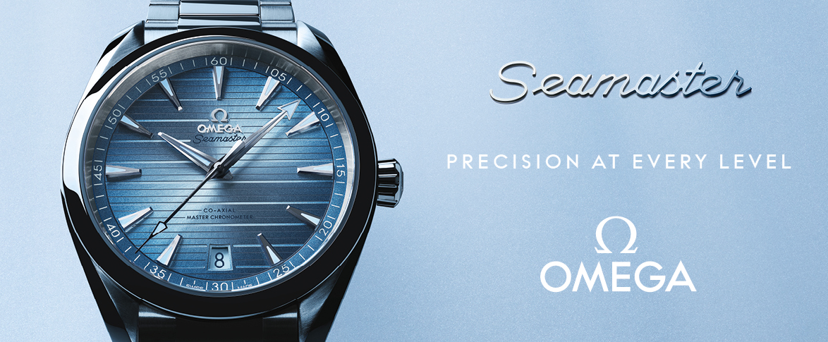 OMEGA aqua terra blue watch